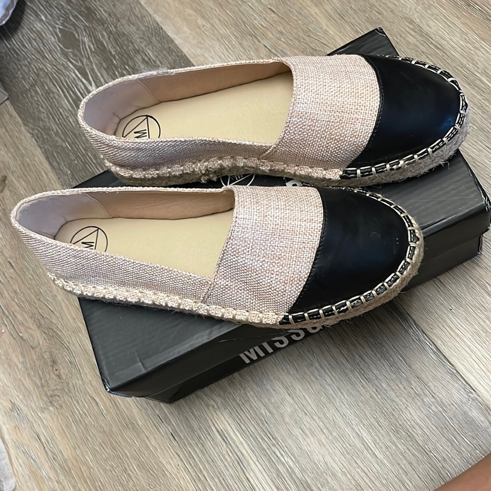 MISSGUIDED ESPADRILLES COLOR NUDE SIZE 7